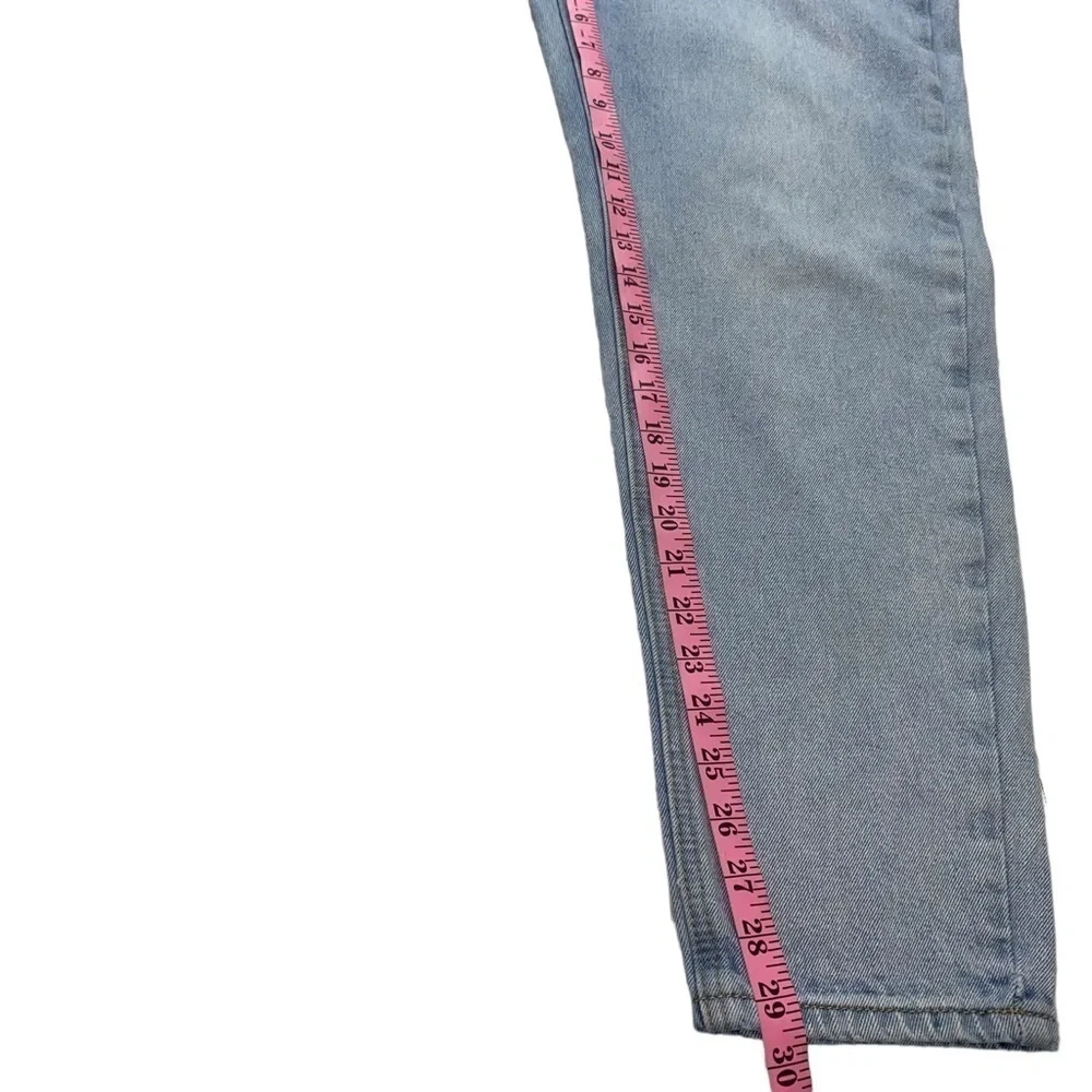 Pretty Little Thing Vintage Wash High Rise Barrel Leg Mom‎ Denim Jeans Size 8